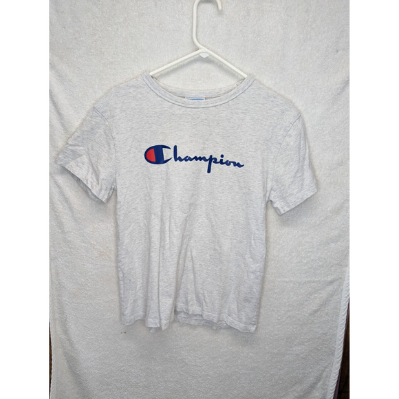 CHAMPION SPORTSWEAR size m throwback T shirt plain Knitting Mills logo gray tee - Picture 1 of 6